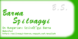 barna szilvagyi business card